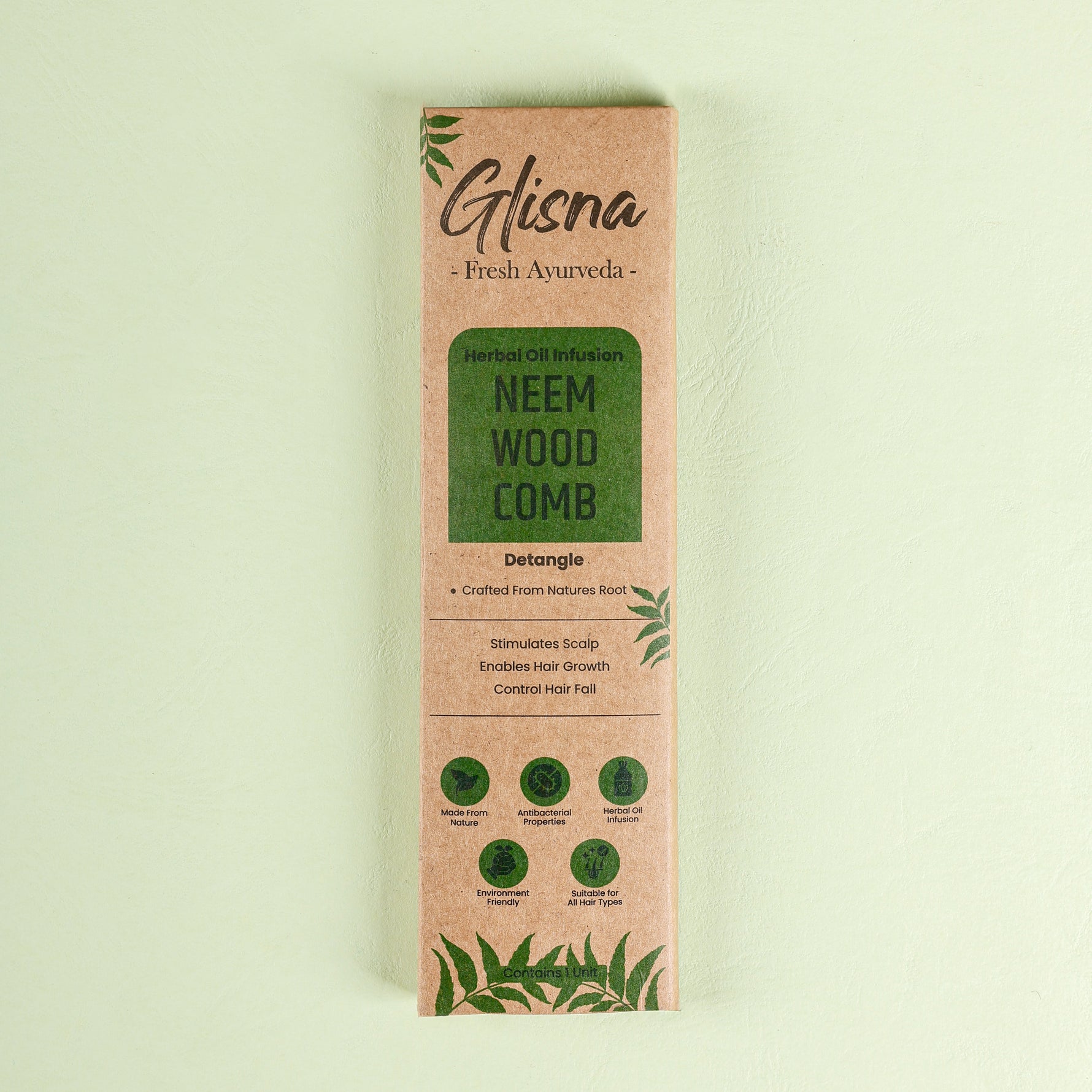 Detangling Neem Comb - Glisna