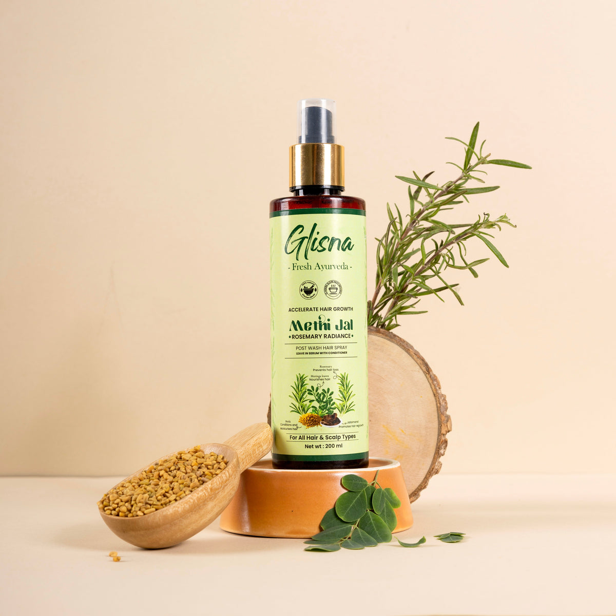 Hair Growth Rosemary Methi Jal - Glisna