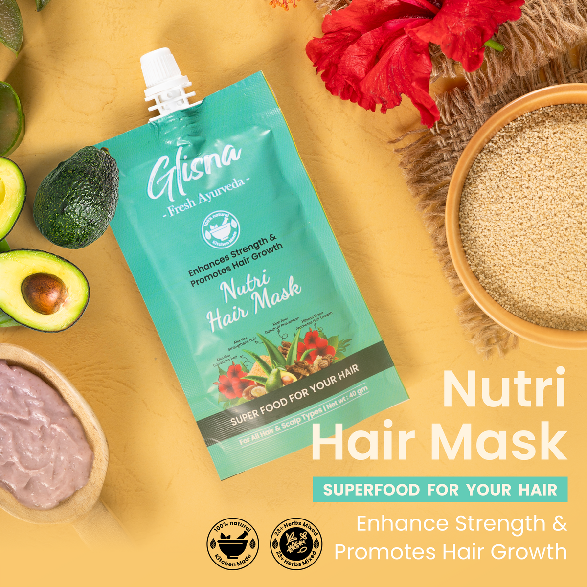 Strengthening Hair Mask - Glisna