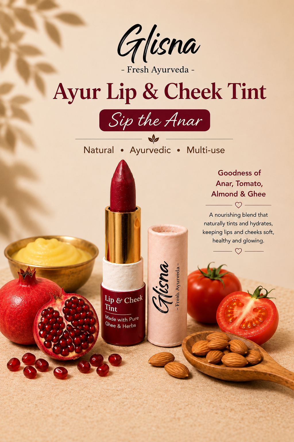 Lip & Cheek Tint - Glisna