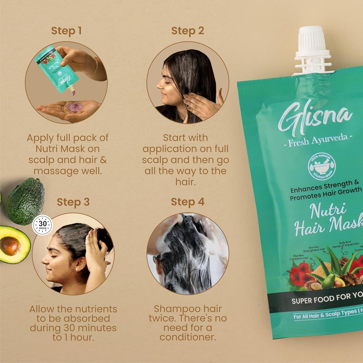 Strengthening Hair Mask - Glisna