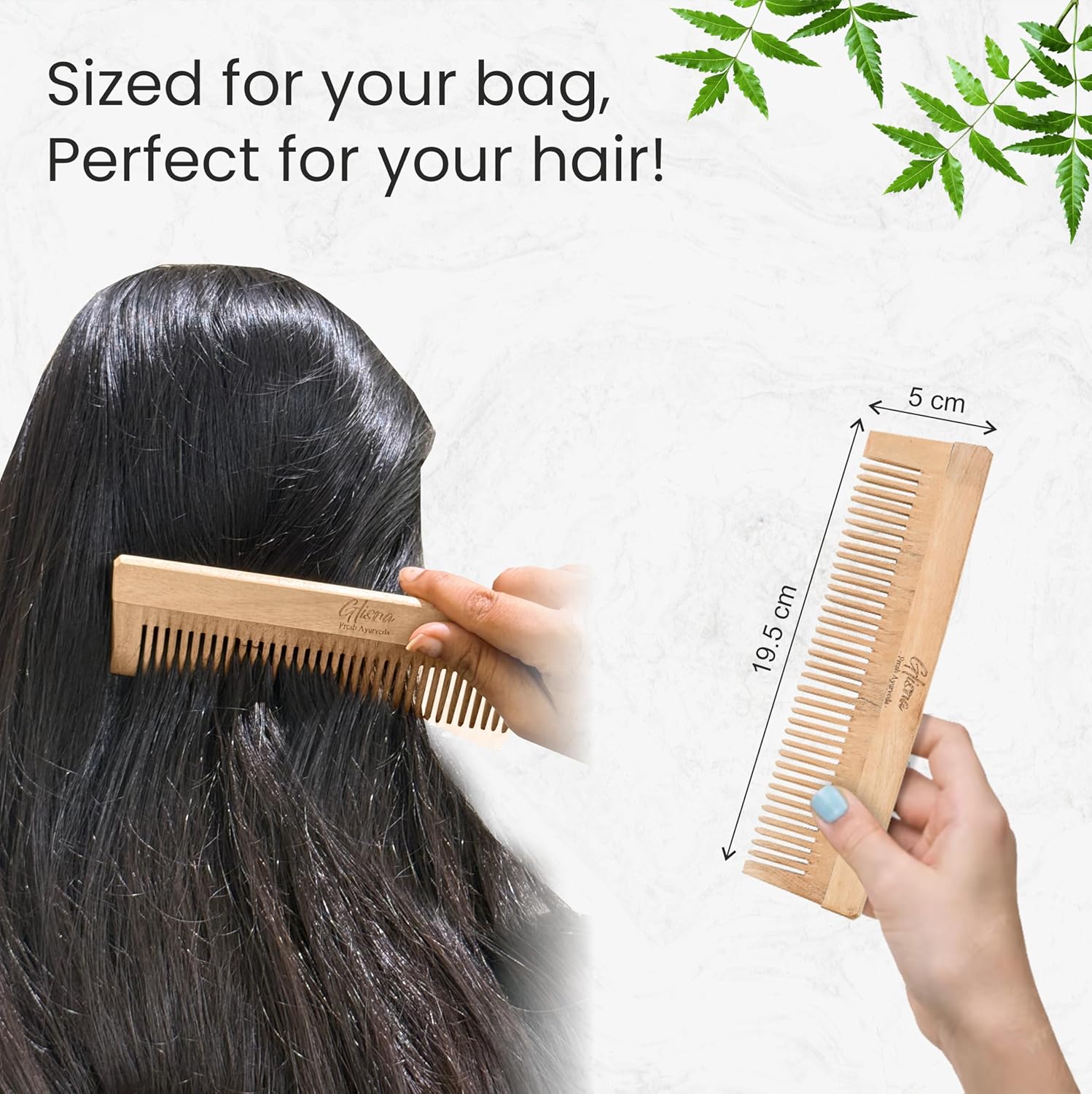 Detangling Neem Comb - Glisna