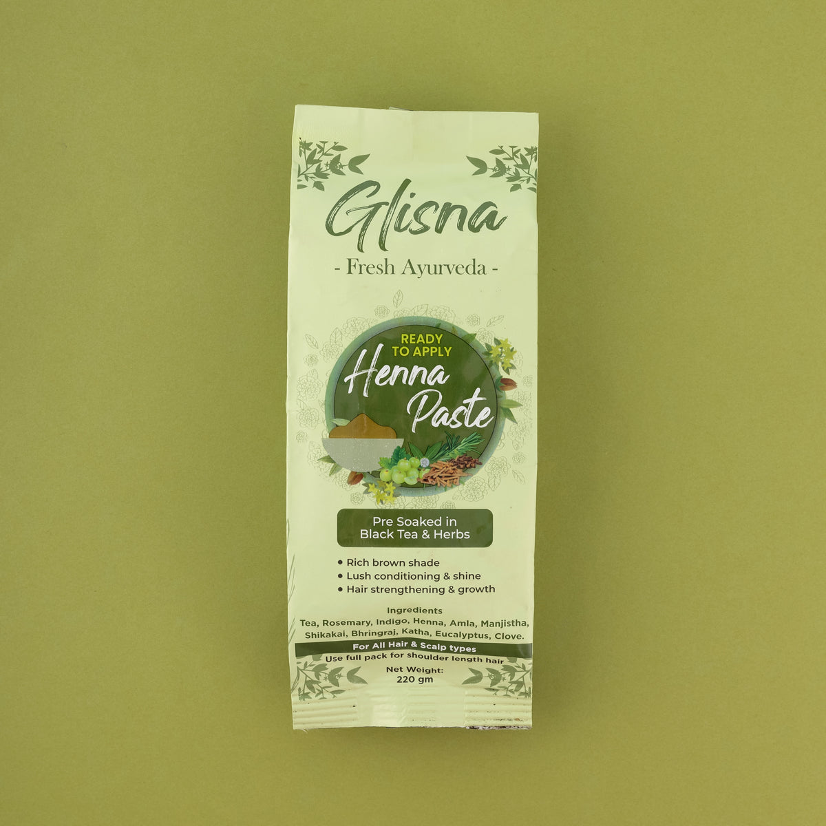 Natural Henna Paste - Glisna