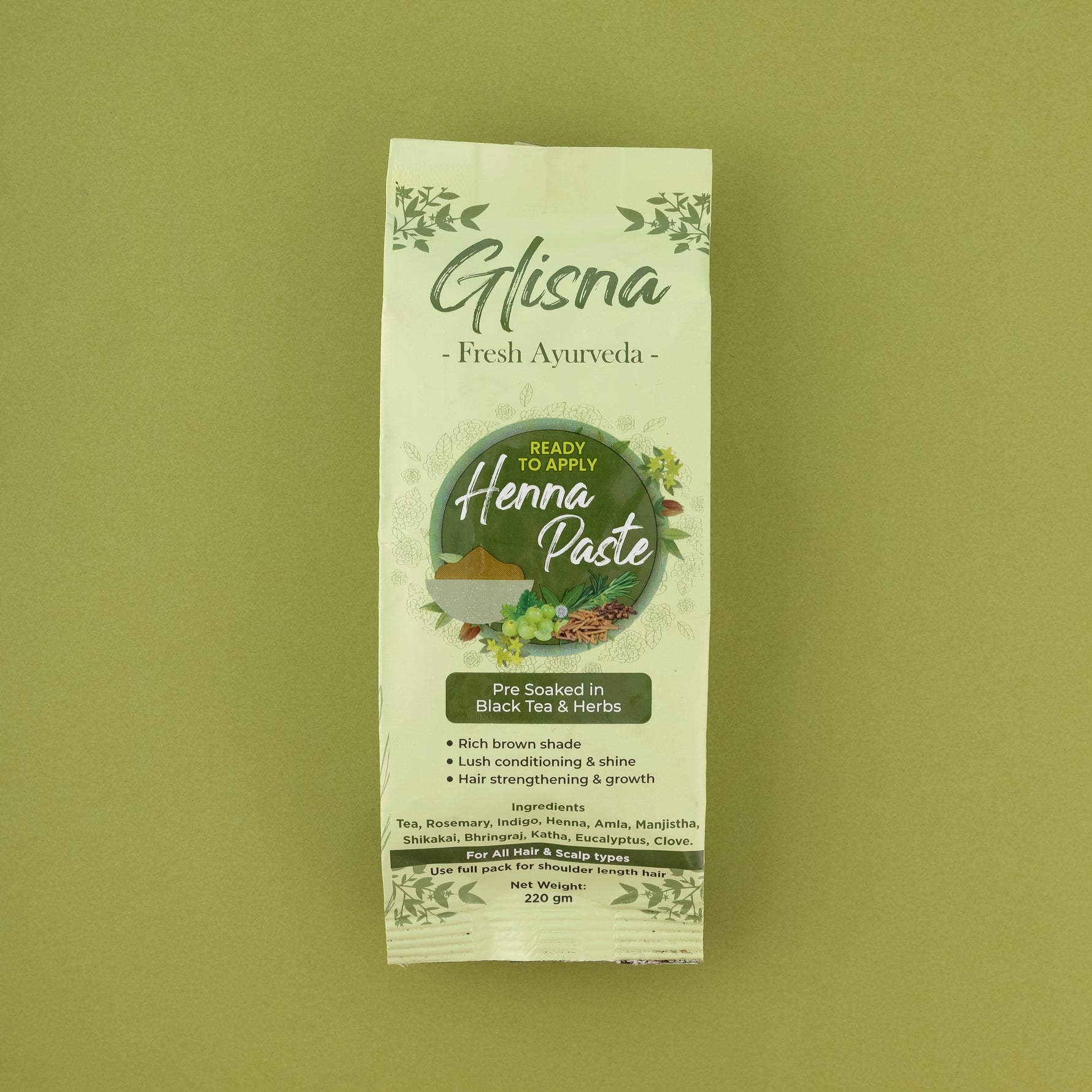 Natural Henna Paste - Glisna