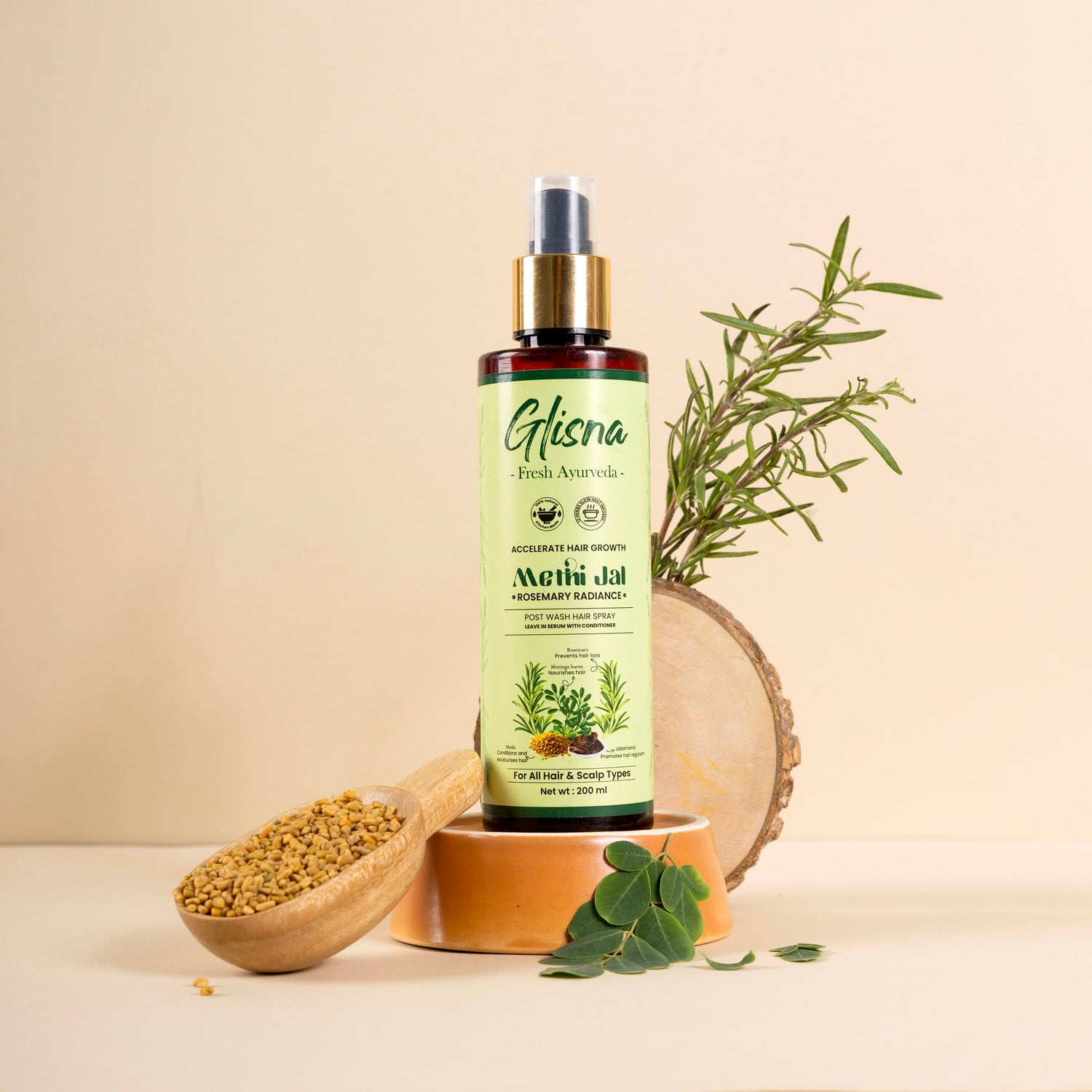 Hair Growth Rosemary Methi Jal - Glisna