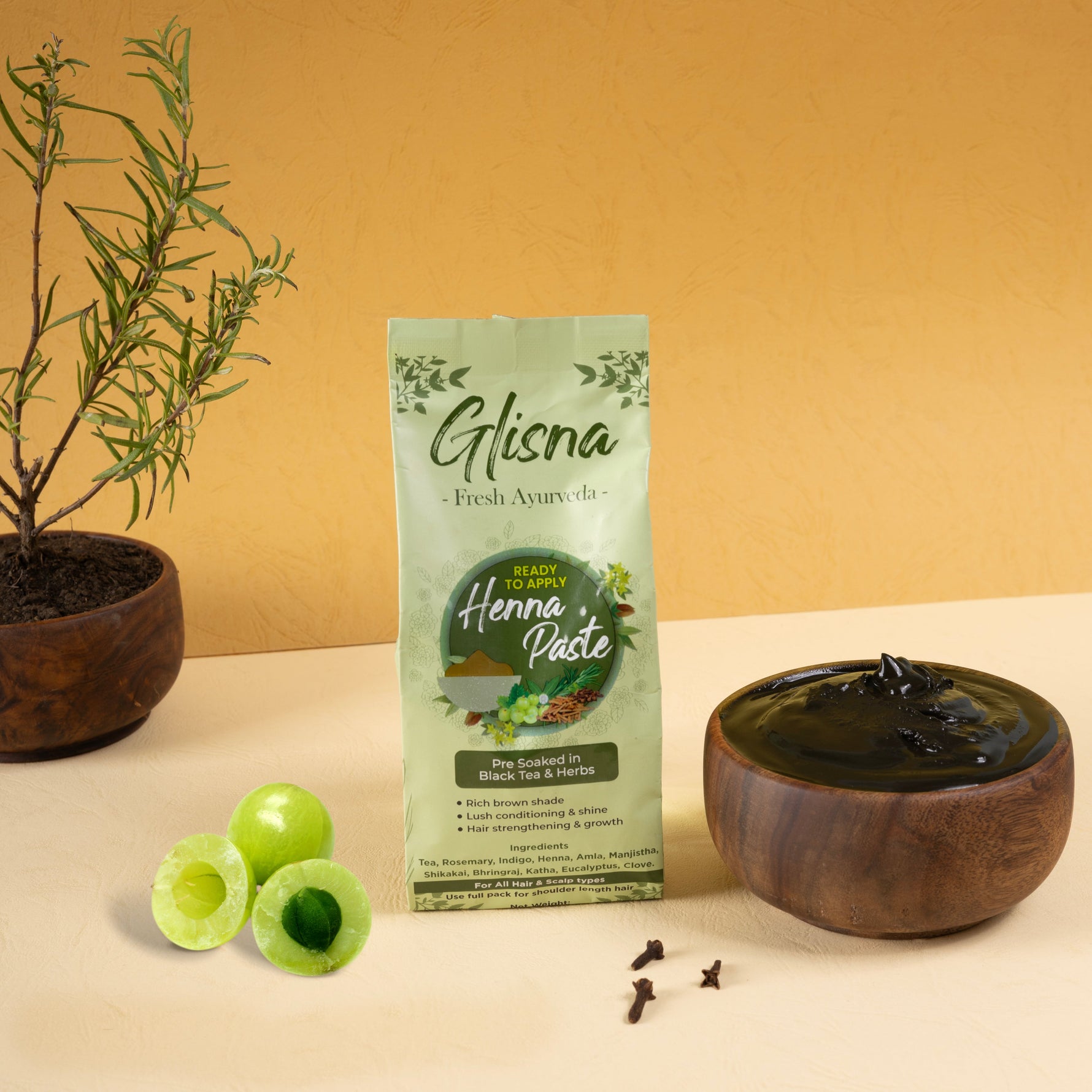 Ready to Apply Henna Paste - Glisna