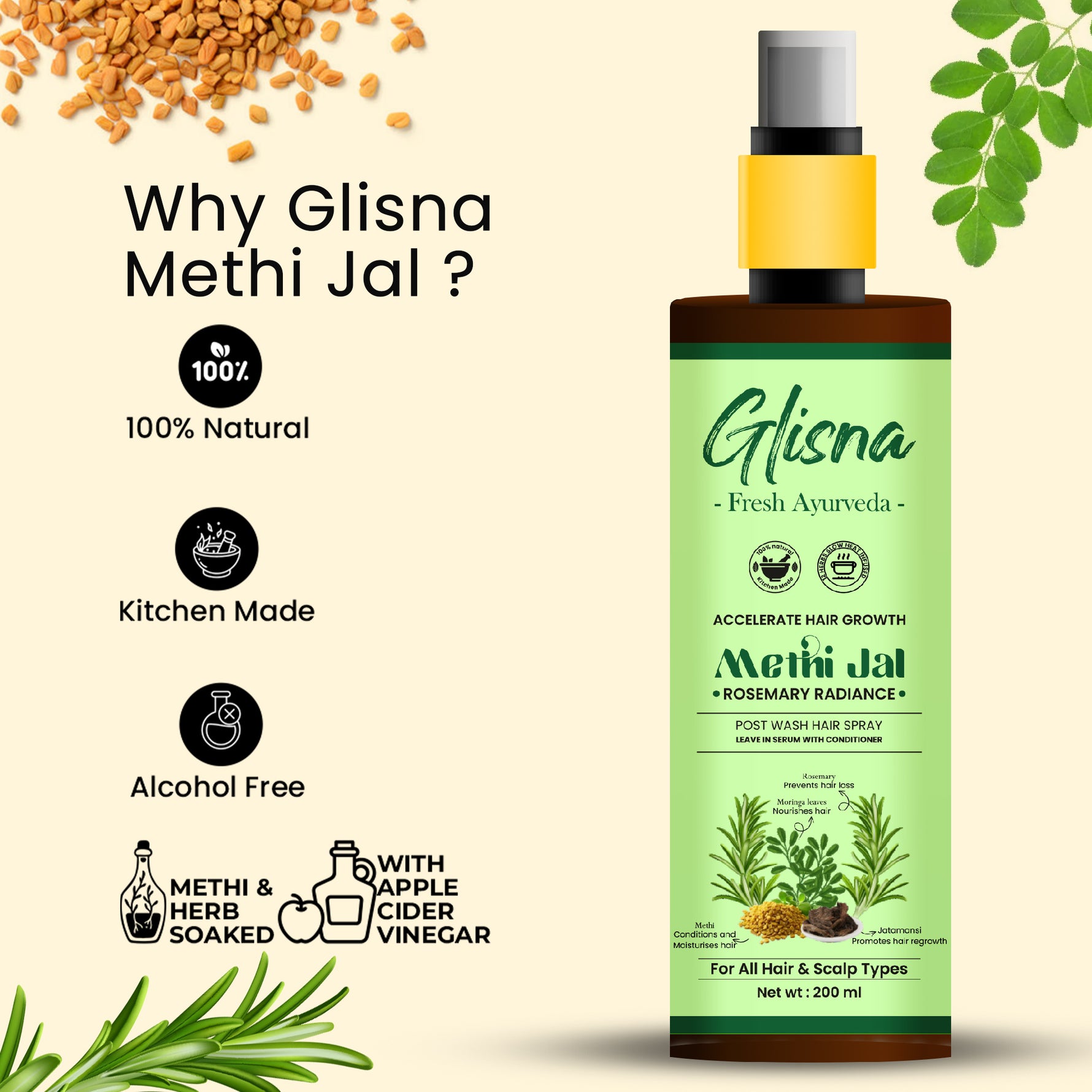 Hair Growth Methi Jal - Glisna