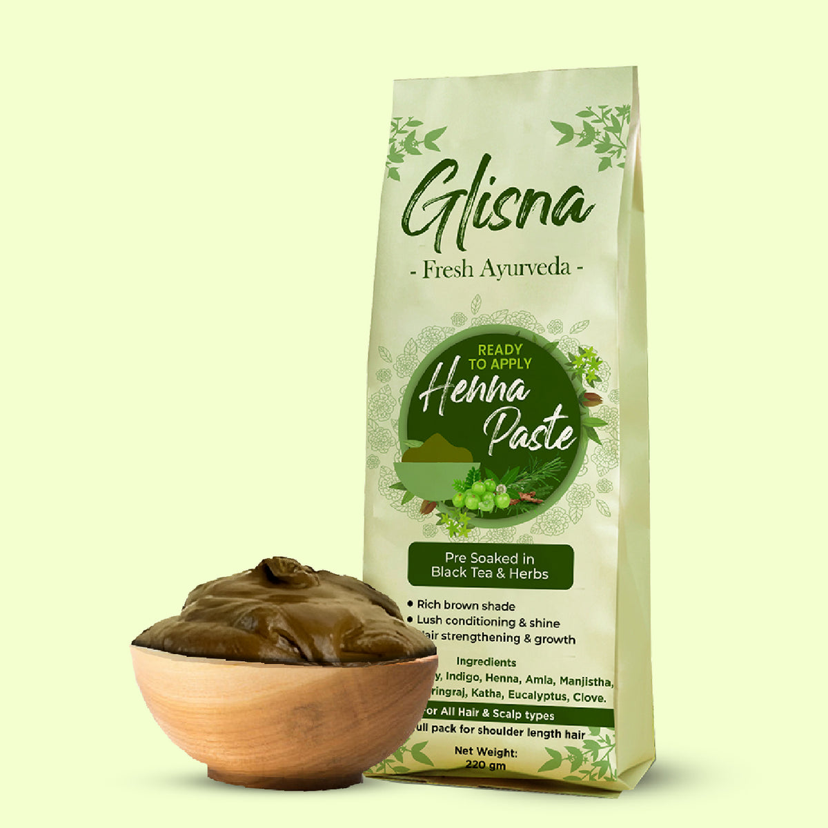 Natural Henna Paste - Glisna