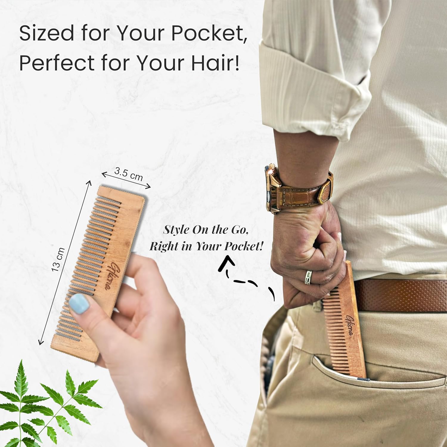 Pocket Neem Comb - Glisna