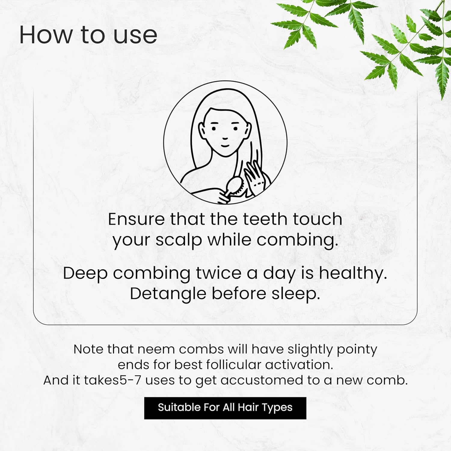 Pocket Neem Comb - Glisna