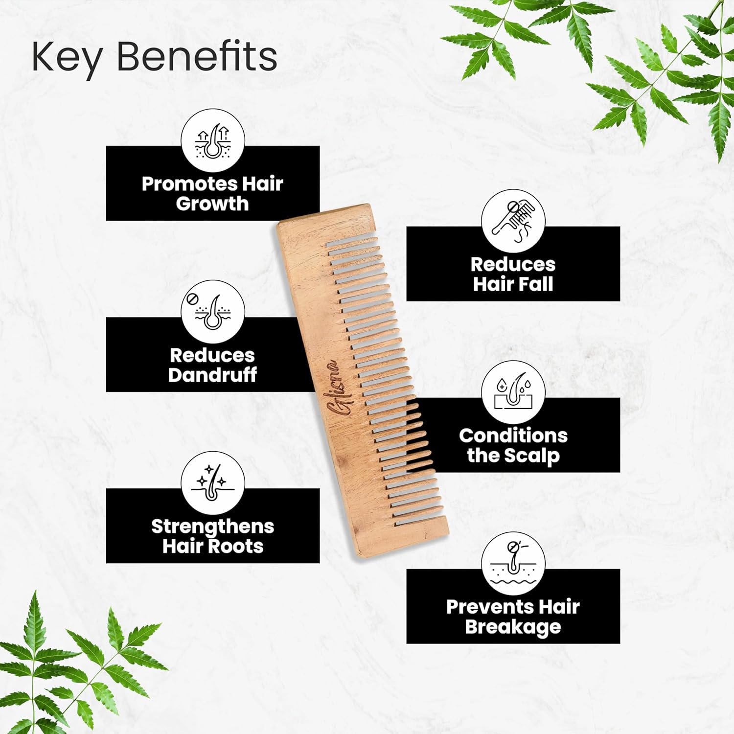 Pocket Neem Comb - Glisna