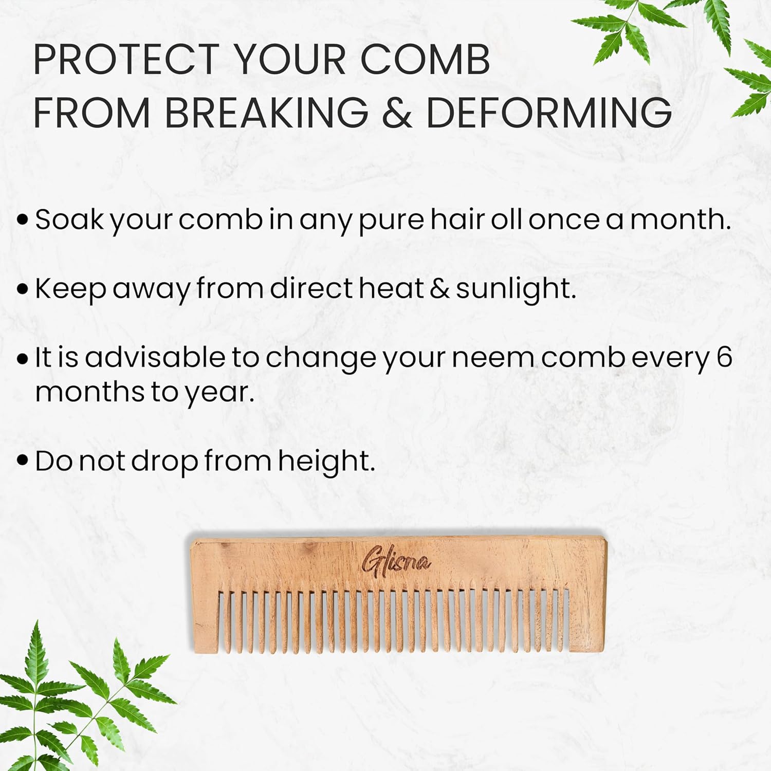 Pocket Neem Comb - Glisna