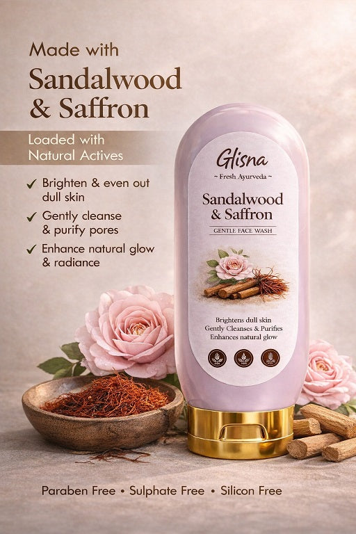 Sandalwood & Saffron Face Wash - Glisna