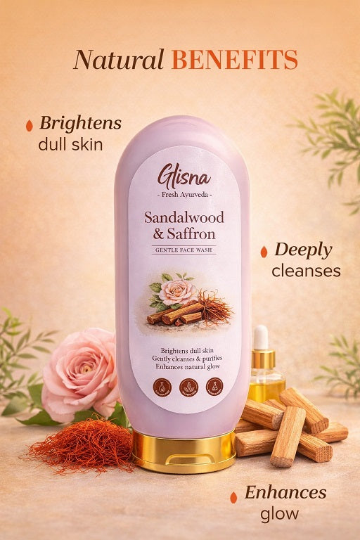Sandalwood & Saffron Face Wash - Glisna