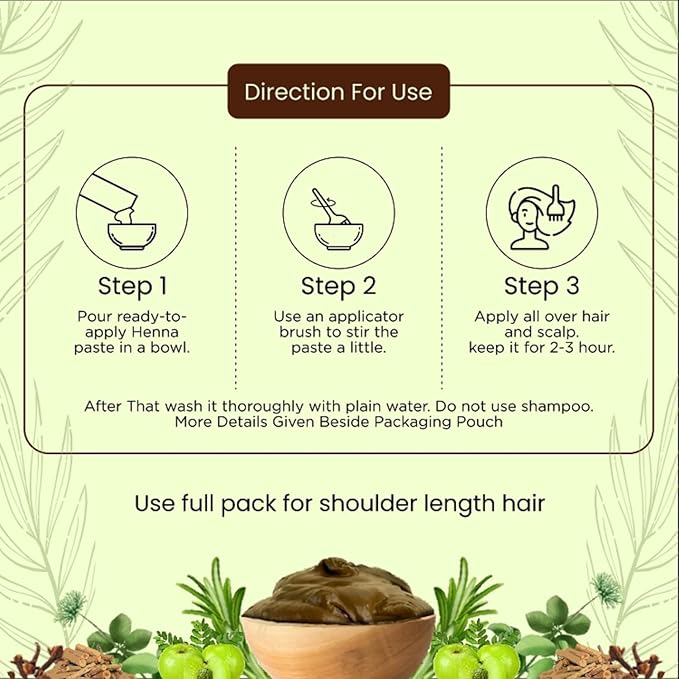 Ready to Apply Henna Paste - Glisna