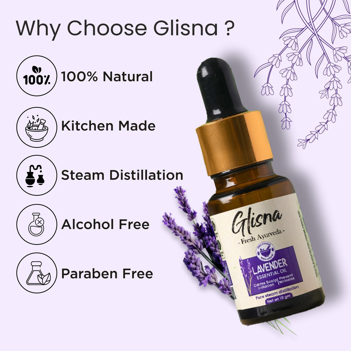 Lavender Essential Oil - Glisna