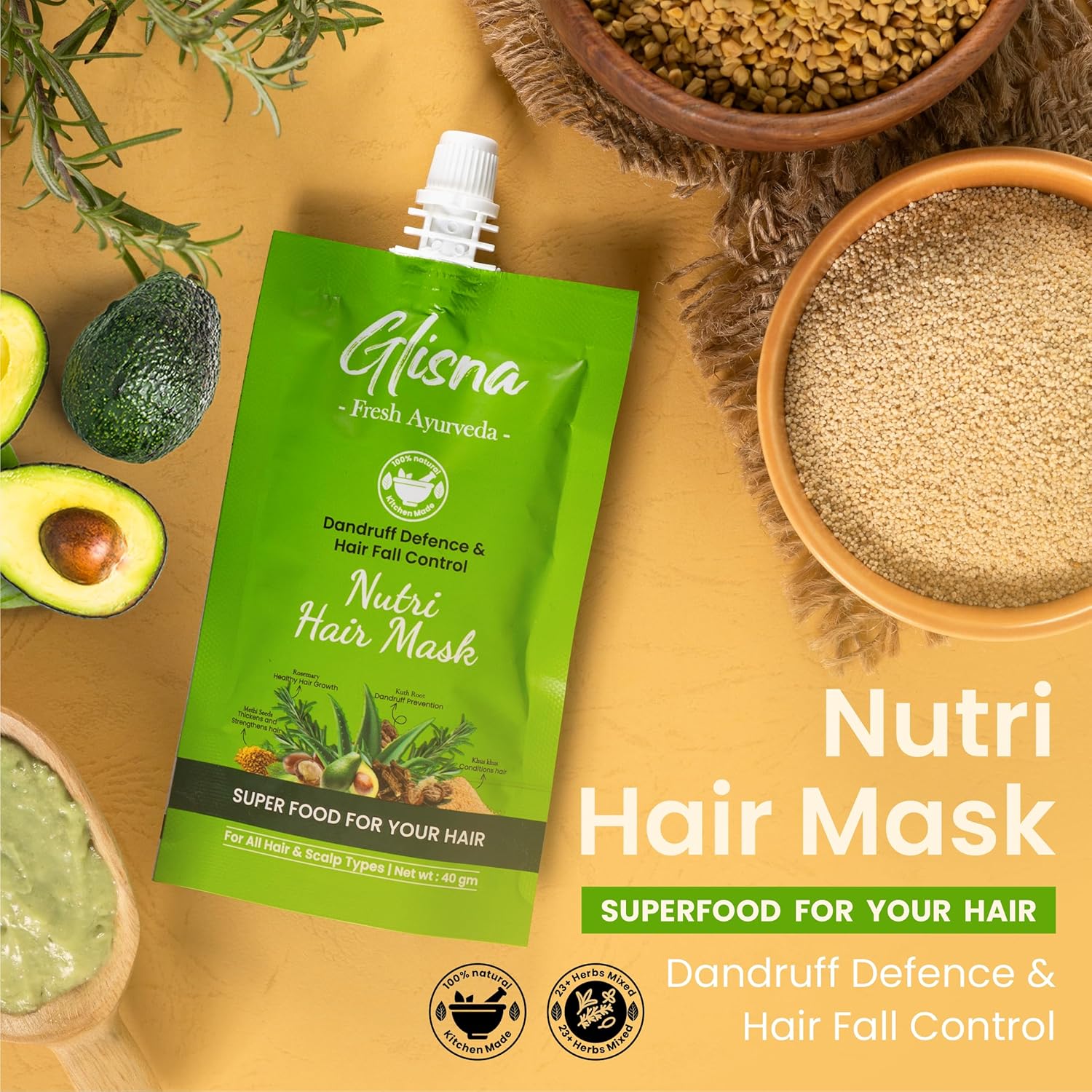 Hair Fall Defence Hair Mask - Glisna