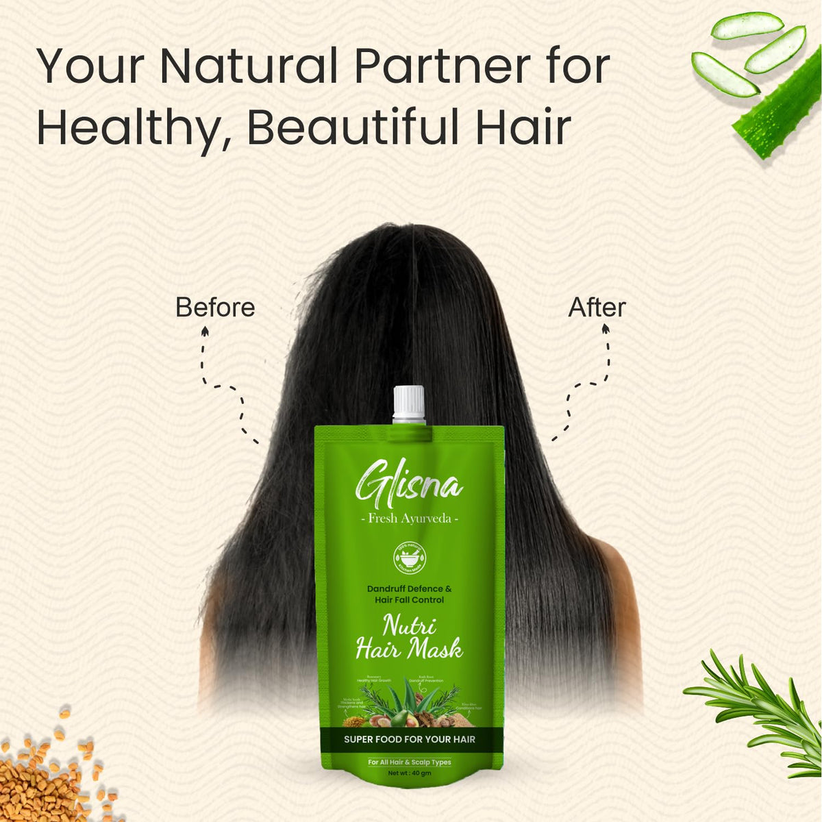 Hair Fall Defence Hair Mask - Glisna