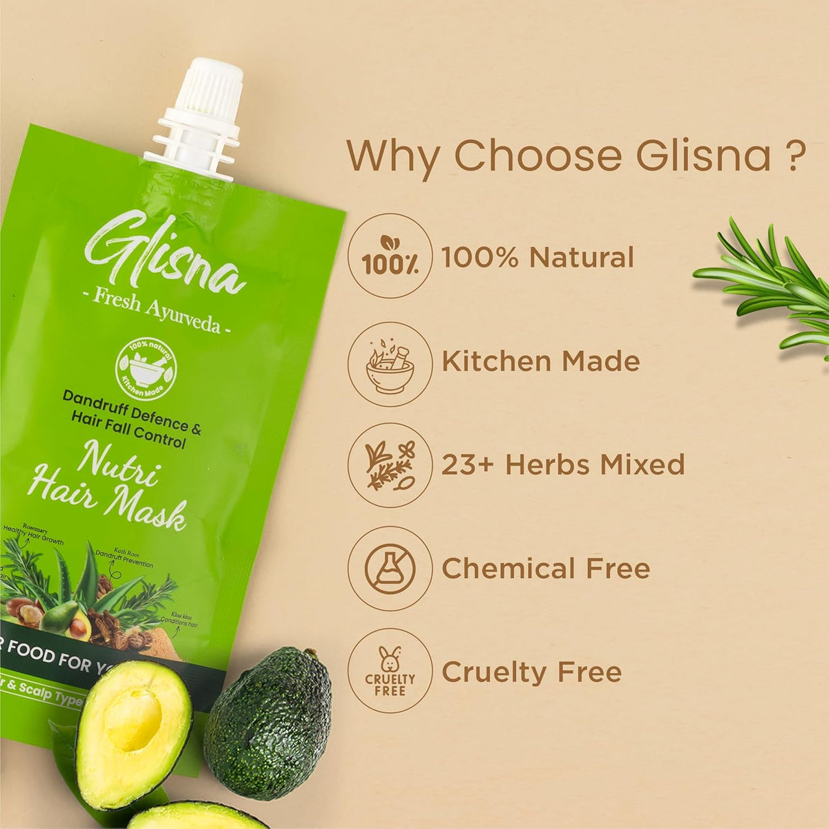 Hair Fall Defence Hair Mask - Glisna