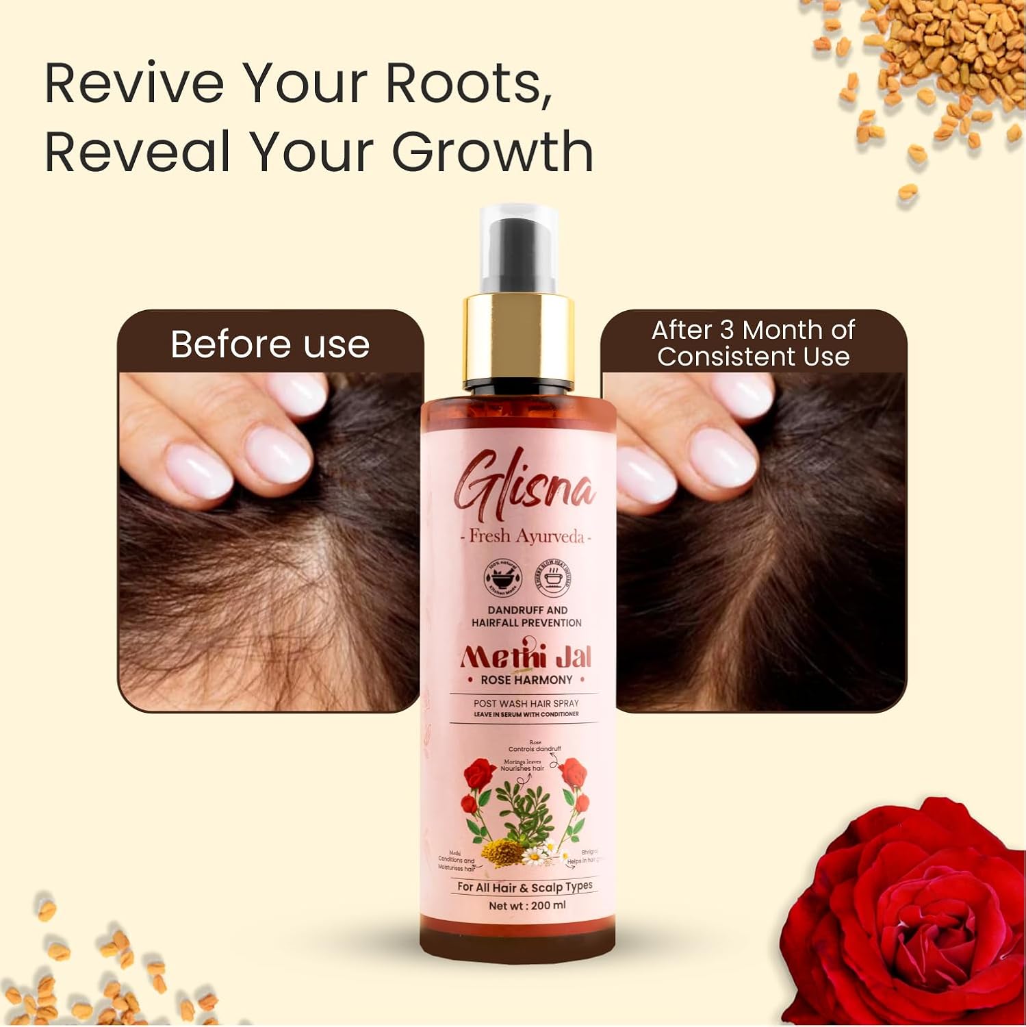 Dandruff Preventing Methi Jal - Glisna