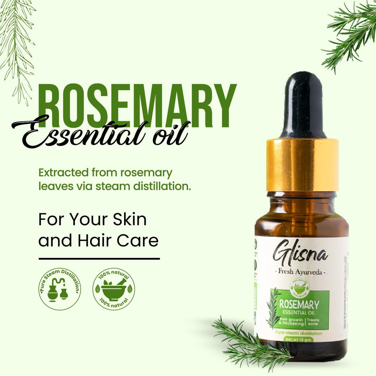 Rosemary Essential Oil - Glisna